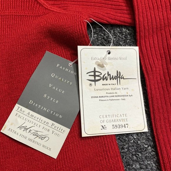 Lord & Taylor Womens PSmall red Extra Fine Merino Wool Turtleneck Sweater NWT - Picture 3 of 9
